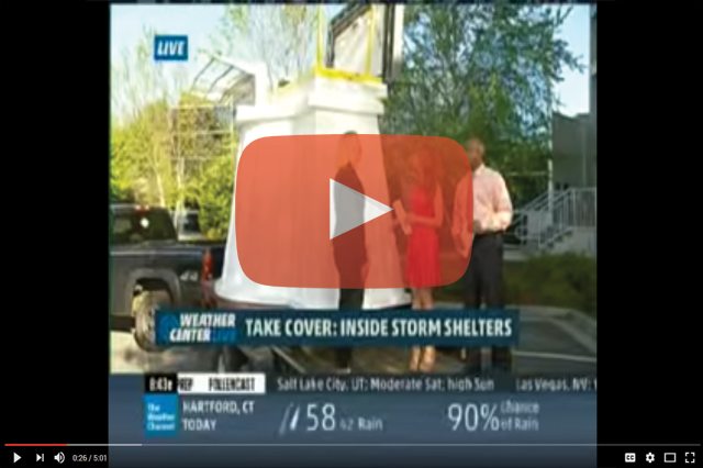 Rotomolded Storm Shelter on the Weather Channel